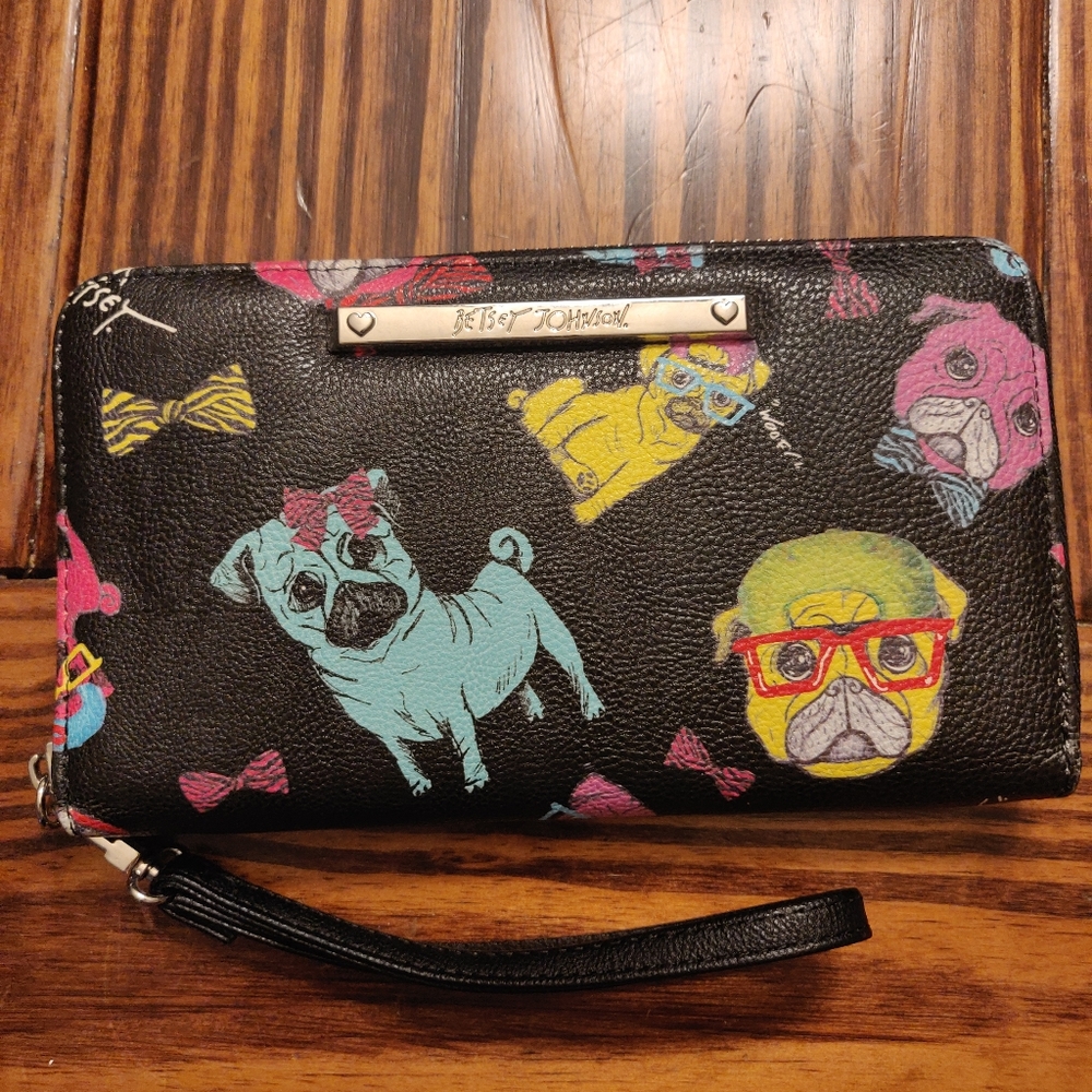 Pug Betsey Johnson Wristlet